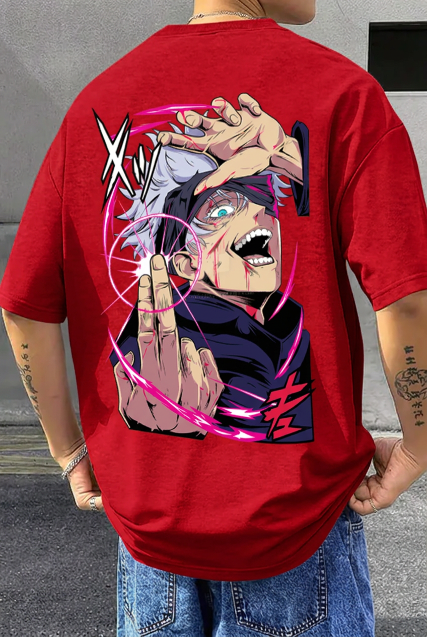 Men’s Anime Graphic Oversized T-Shirt – FORCELIFTT